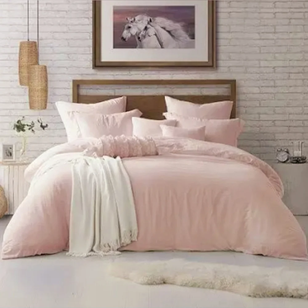 🎀 🌸✨️Swift Home - Luxurious Pink 3pc Duvet Cover Set